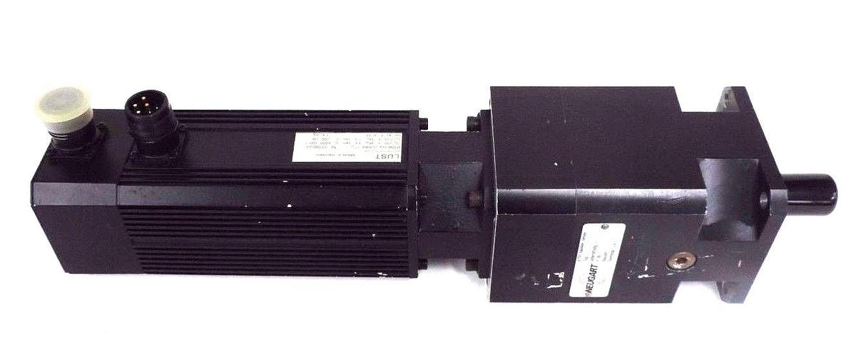Used LUST PSM-N3-20R84-112 SERVO MOTOR W/ NEUGART PL90S/OP2/OP6 GEAR BOX 1:15 PL90S