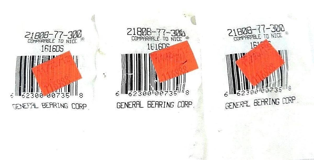 Used LOT OF 3 NEW GENERAL BEARINGS 21808-77-300 BALL BEARINGS 2180877300