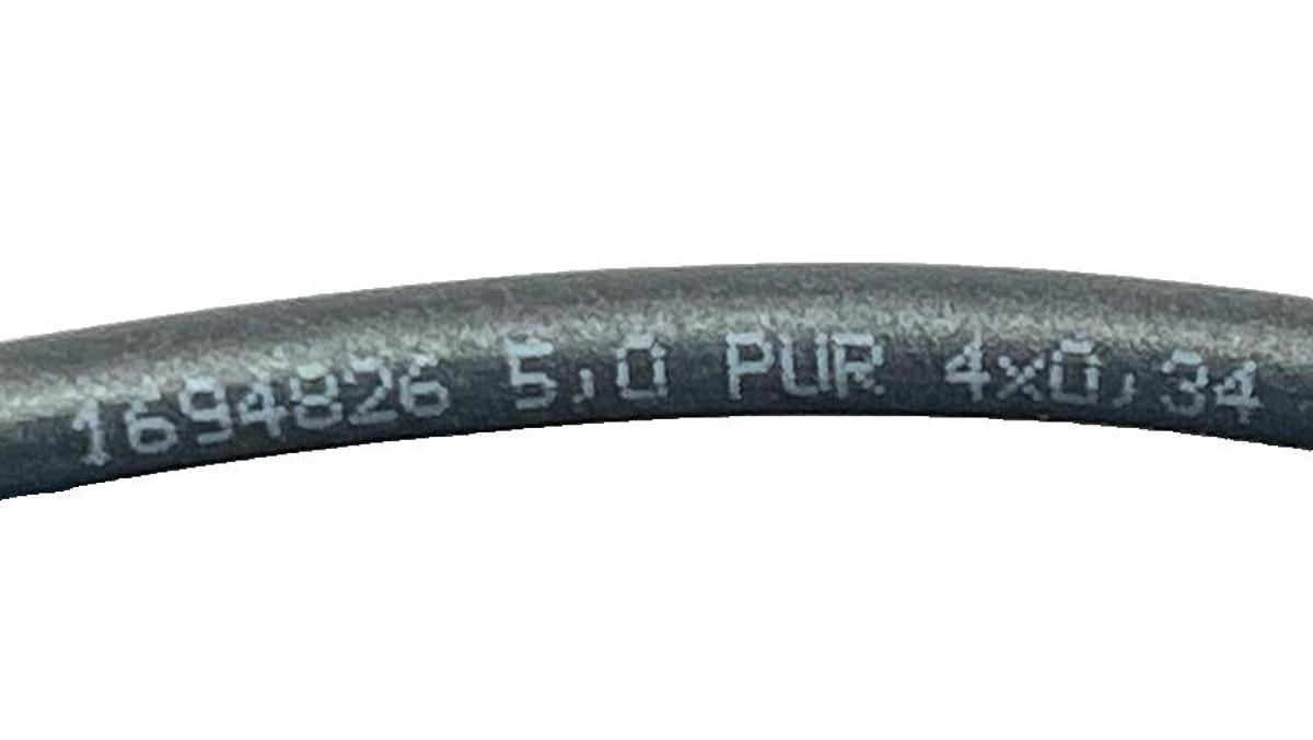 Used Phoenix Contact 1694826 M12 Female Straight Sensor Cable 5m 4-Pin 2-LED PUR NEW
