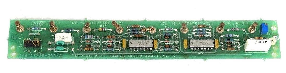 Used GENERAL ELECTRIC 44A717537-G01 PC BOARD FAB NO. 44A717691-001, 44B718738-002/3