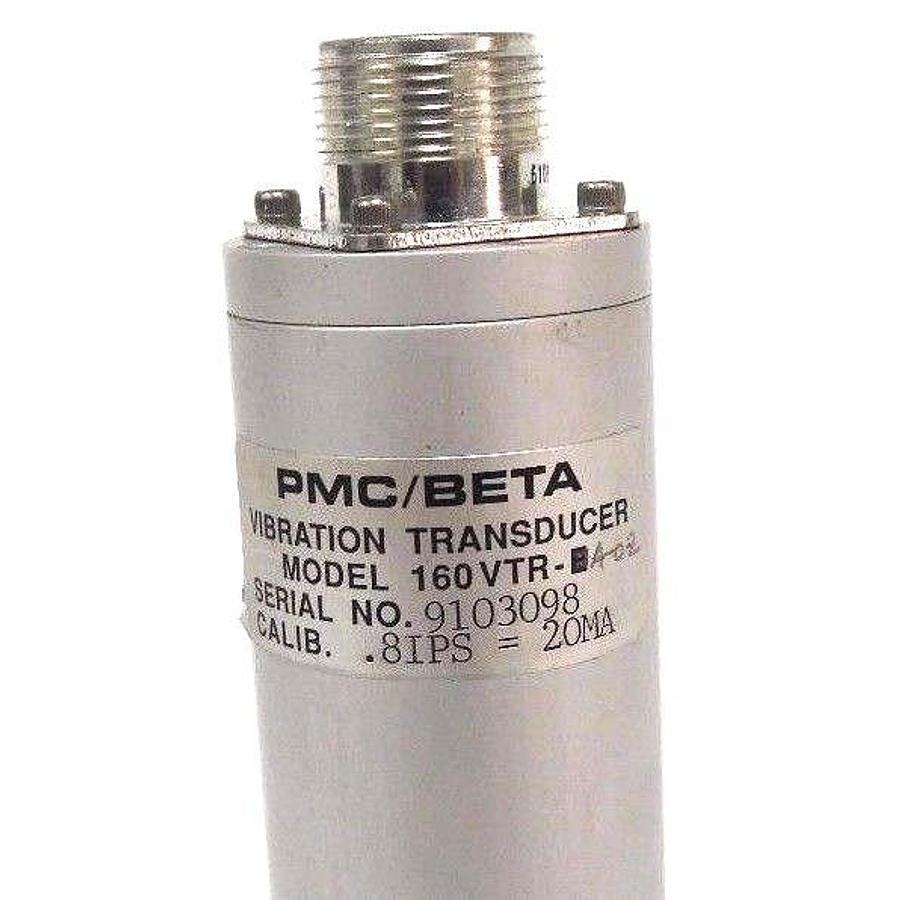 Used NEW PMC BETA 160VTR-A-02 VIBRATION TRANSDUCER CALIB: .8IPS = 20MA