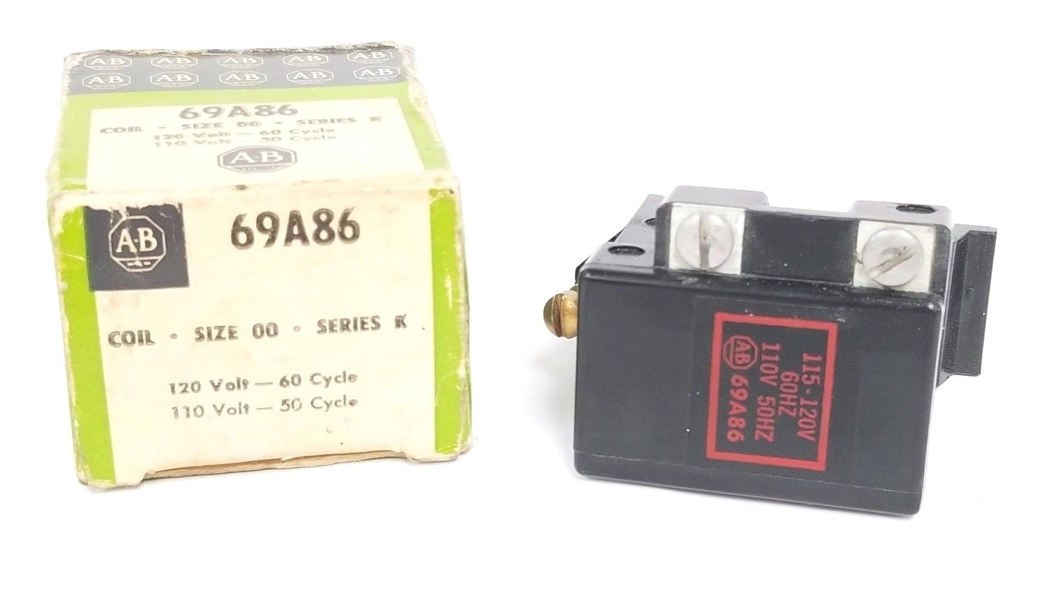 Used ALLEN BRADLEY 69A86 COIL SIZE 00 SER. K 120V-60HZ (IN BOX)
