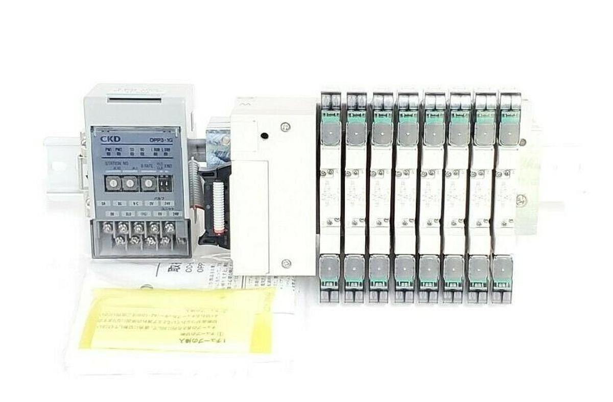 Used NIB CKD M4GB120R-C6-T6G1WHD-8-3 MANIFOLD OPP3-1G CC-LINK W/ 4GB129R-00-A2NH-3