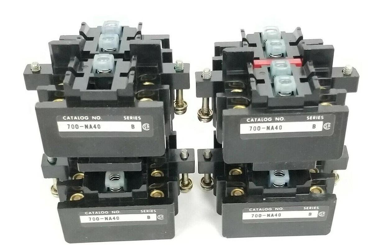 Used LOT OF 4 ALLEN BRADLEY 700-NA40 FRONT DECK CONTACT CARTRIDGES SER. B 700NA40