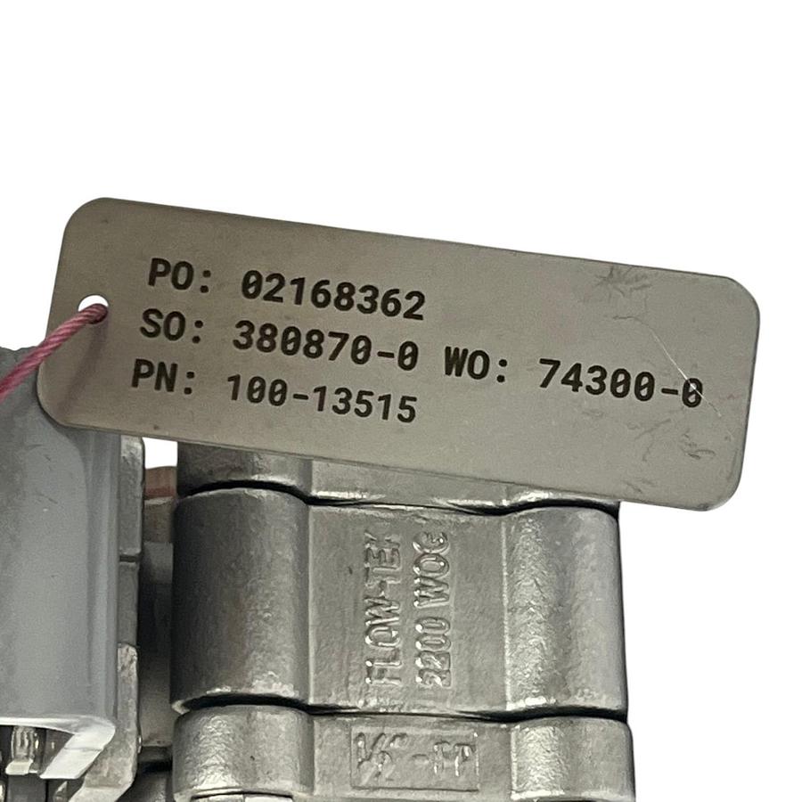 Used Flow-Tek 1/2" 2200 WOG Ball Valve Easytork Actuator Nass Magnet 110V Solenoid