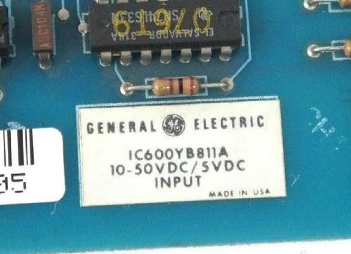 Used GENERAL ELECTRIC IC600YB811A INPUT MODULE 10-50VDC, 5VDC INPUT
