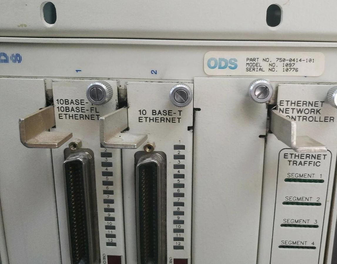 Used ODS 750-0414-101 MODEL 1097 4SLOT CHASSIS W/ 1094-BTM, 1094-BTML & 1094-ENC4-040