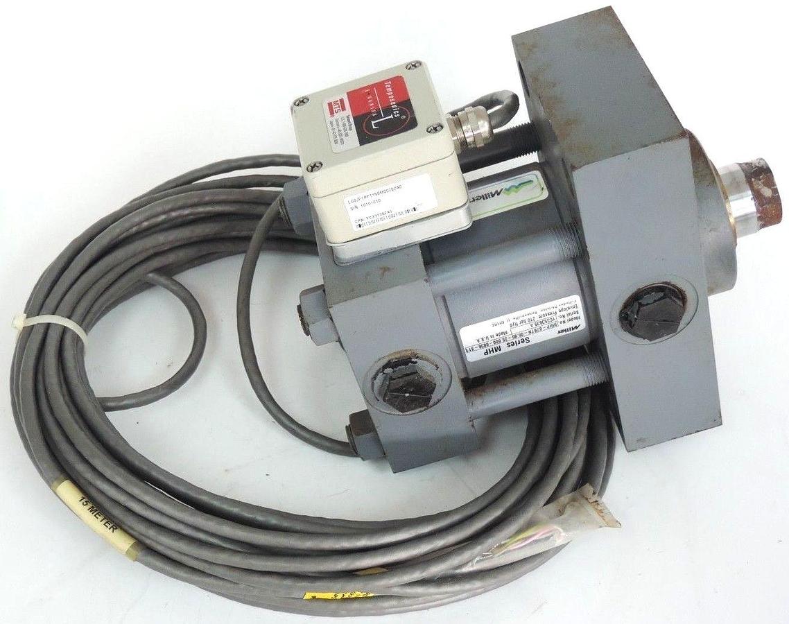 Used MILLER MHP-67BTN-00.80-25.000-0036-S11 CYLINDER W/ TEMPSONICS L SERIES SENSOR
