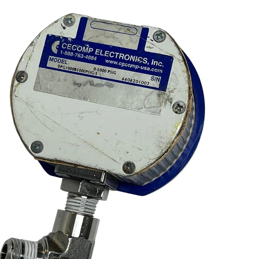 Used Cecomp Electronics DPG1000B5000PSIG-5 Digital Pressure Gauge 5000 PSIG