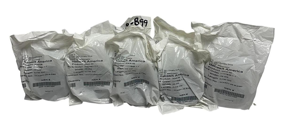 Used 10 HABASIT AMERICA MAM-5E / MAM5E CONVEYOR BELTS W: 35mm L: 3,720mm OEM NSFS