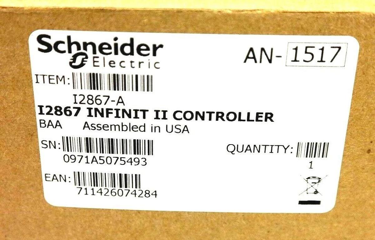 Used NIB SCHNEIDER / ANDOVER CONTINUUM I2867-A INFINIT II CONTROLLER I2867 REV. G.1
