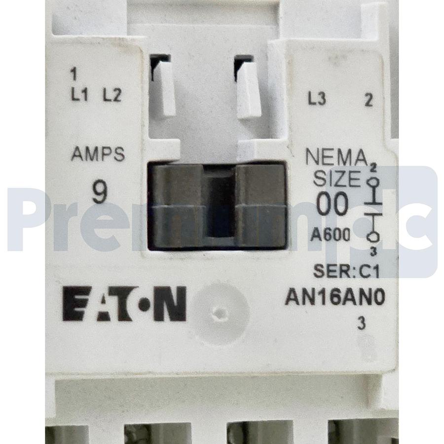 Used Eaton AN16AN0AC NEMA Size 00 Starter Freedom Series 9A 600V 3-P 120V-Coil NSNP