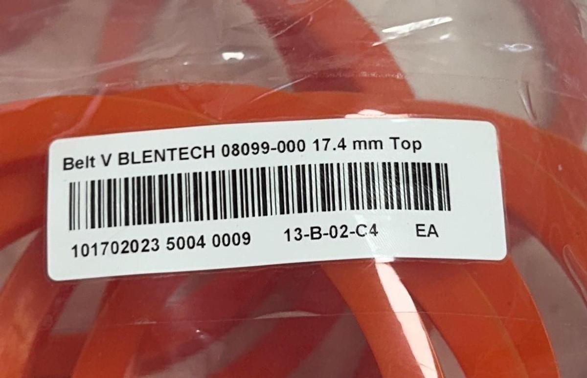 Used 3 BLENTECH CORP 08099-000 / 08099 OEM V-BELTS FOR COOKER 17.4mm TOP NSNP