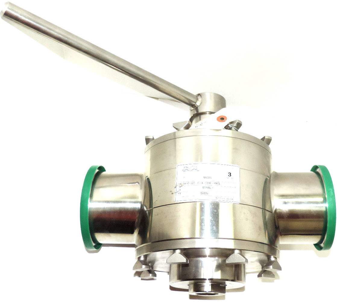 Used NEW ALPHA LAVAL AH10-GC-E-T316-HNDL, 4" 316 STAINLESS STEEL REGULATING VALVE