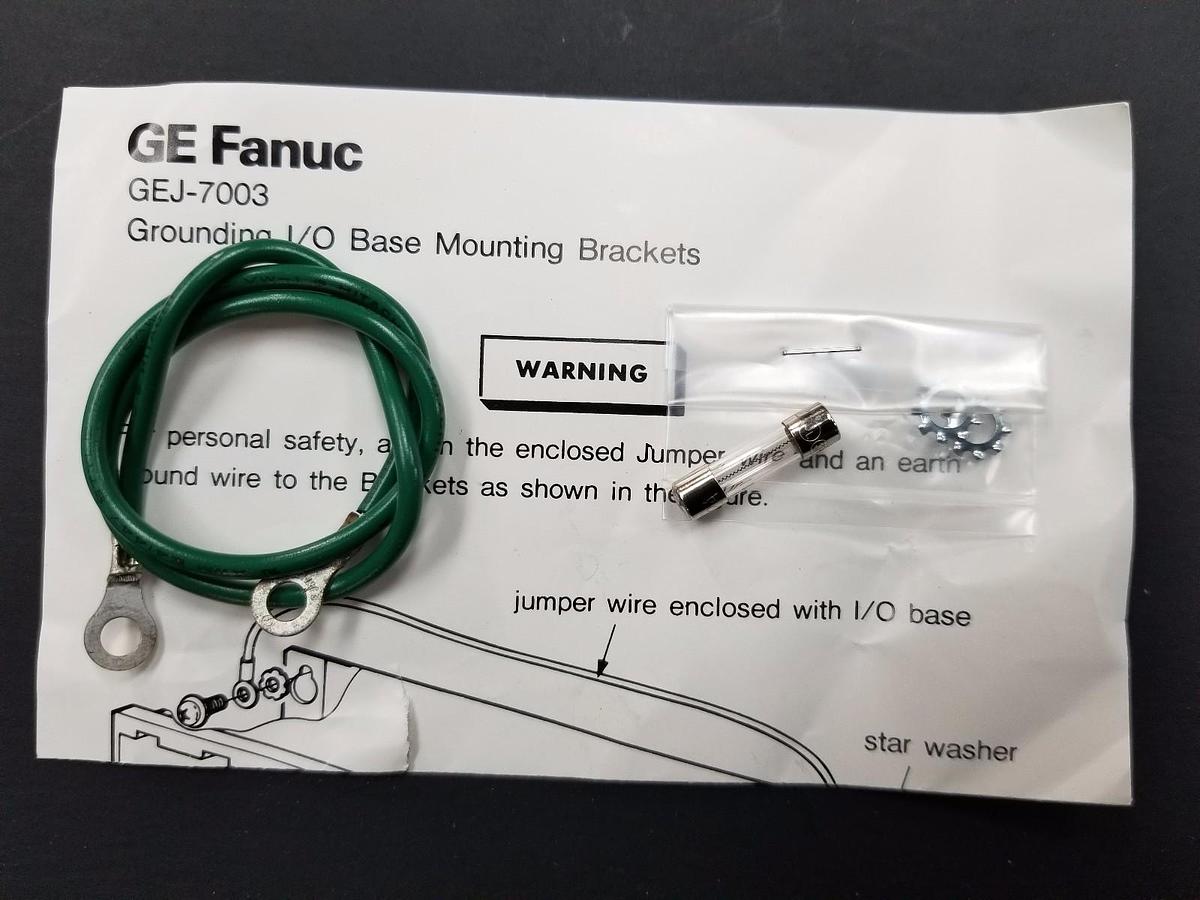 LOT OF 6 NEW GE FANUC GEJ-7003 GROUNDING WIRES FOR I/O BASE MOUNTING BRACKET