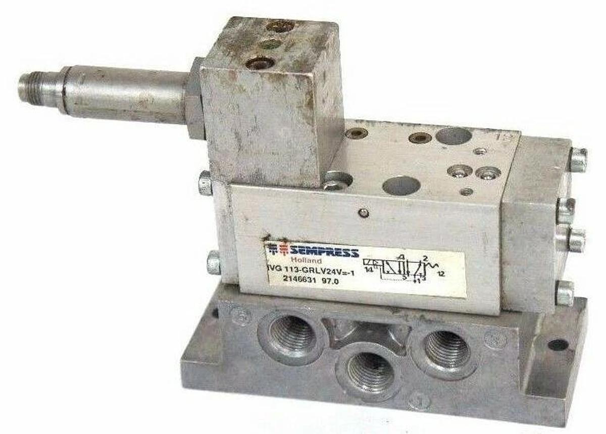 Used SEMPRESS IVG 113-GRLV24V PNEUMATIC PILOT VALVE 24V, 2146631 IVG113GRLV