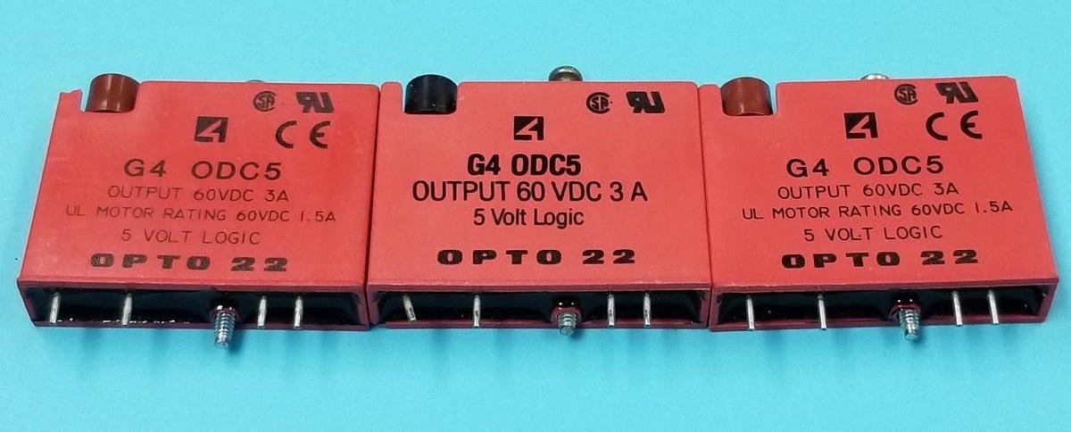 Used LOT OF 3 OPTO 22 G4-ODC5 OUTPUT MODULE G4ODC5, 5V LOGIC