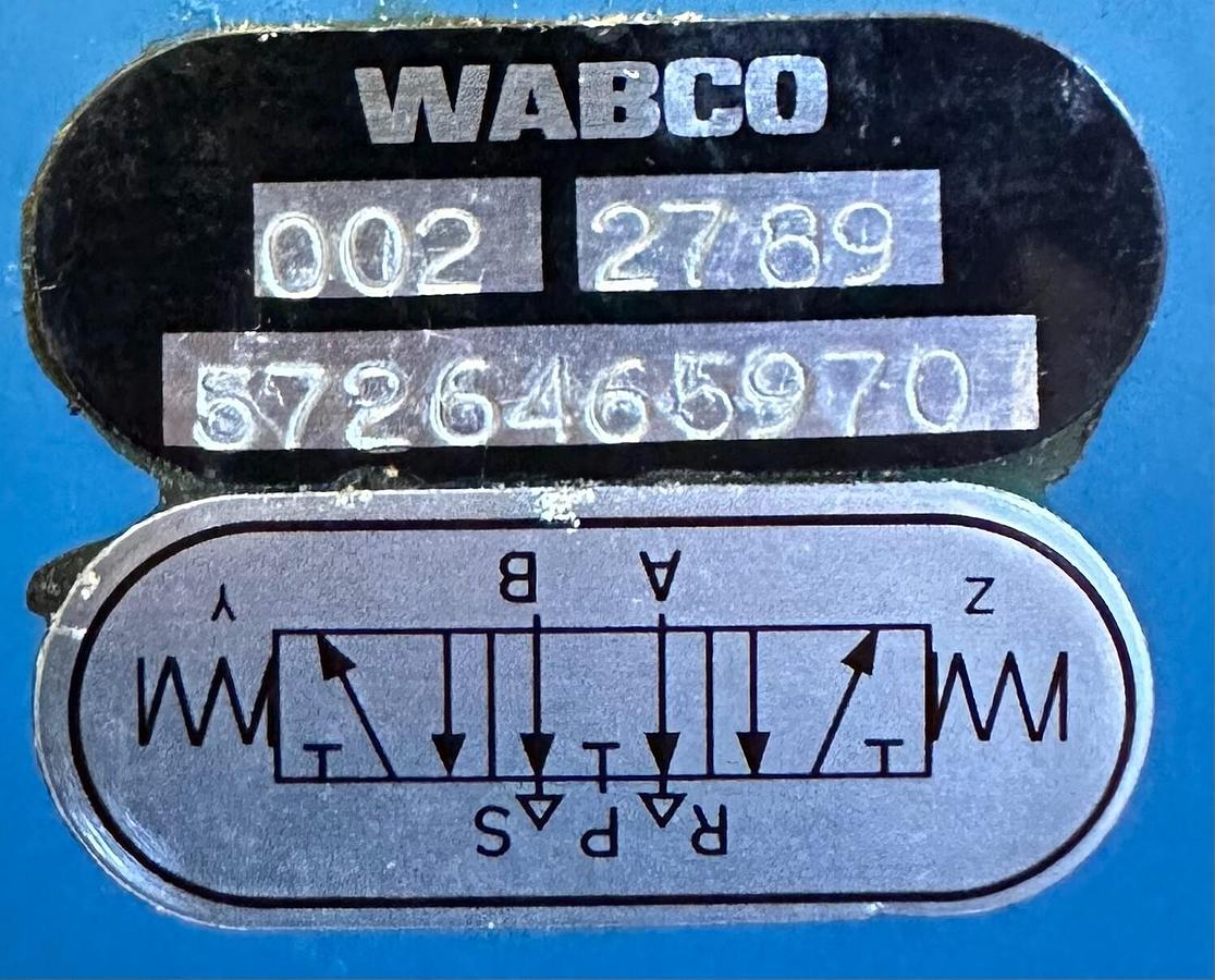 Used NEW WABCO 5726465970 / 002 2789 CONTROL VALVE 5428450070 W/ COILS 110/115V