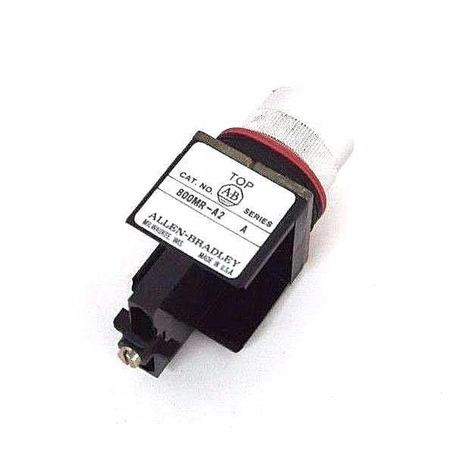 Used NIB ALLEN BRADLEY 800MR-A2AK SER. C PUSH BUTTON BLACK CAP FLUSH HEAD, 800MRA2AK