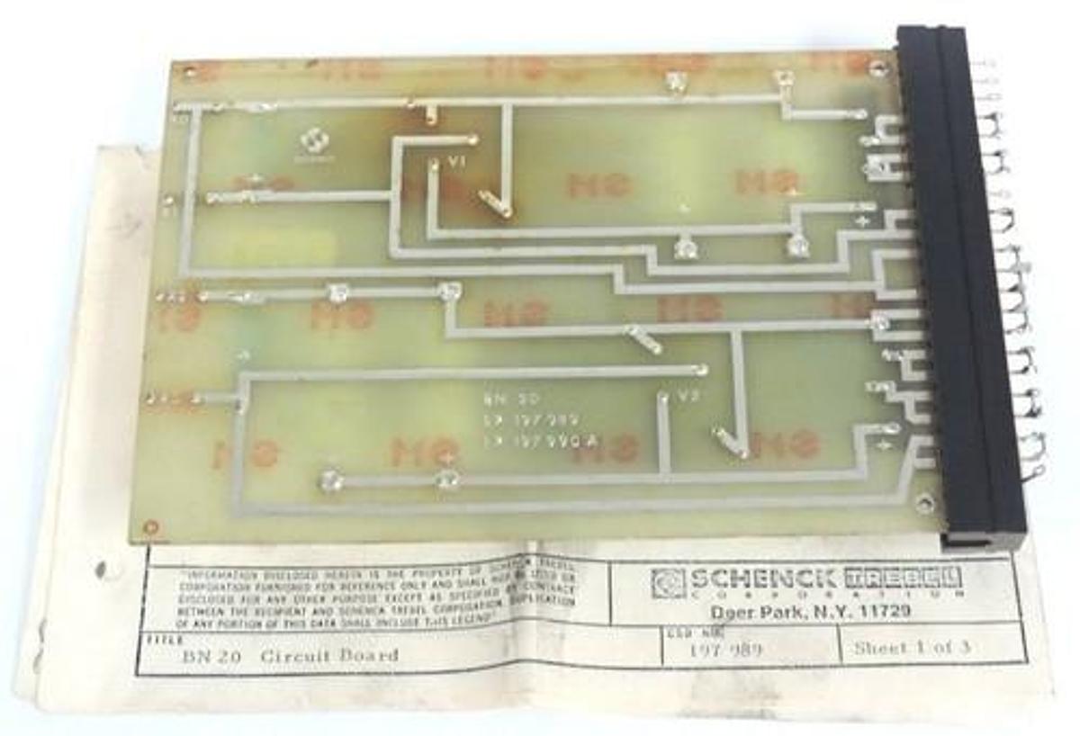Used SCHENCK TREBEL CORP. BN 20 CIRCUIT CARD BN20
