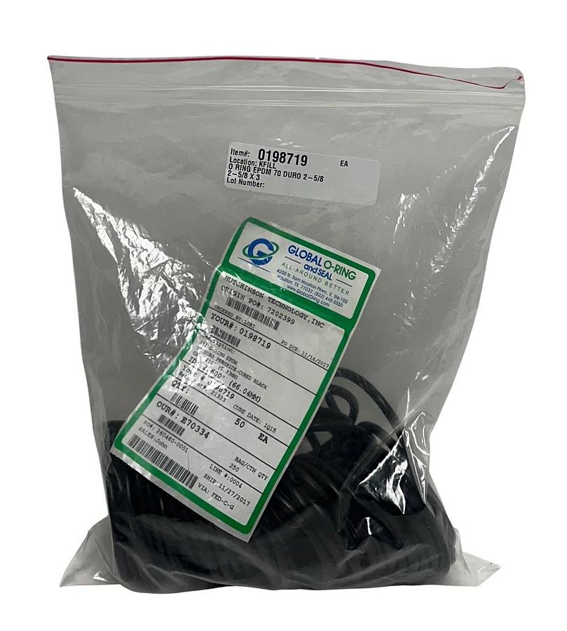 50 GLOBAL O-RING AND SEAL E70334 O-RINGS DURO 70 BLACK 2.60'' ID (66.04mm) NSMP