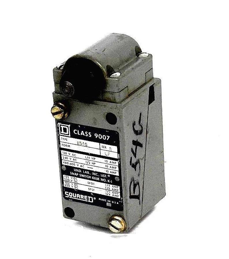 Used SQUARE D 9007-B54G SER. B LIMIT SWITCH 9007B54G