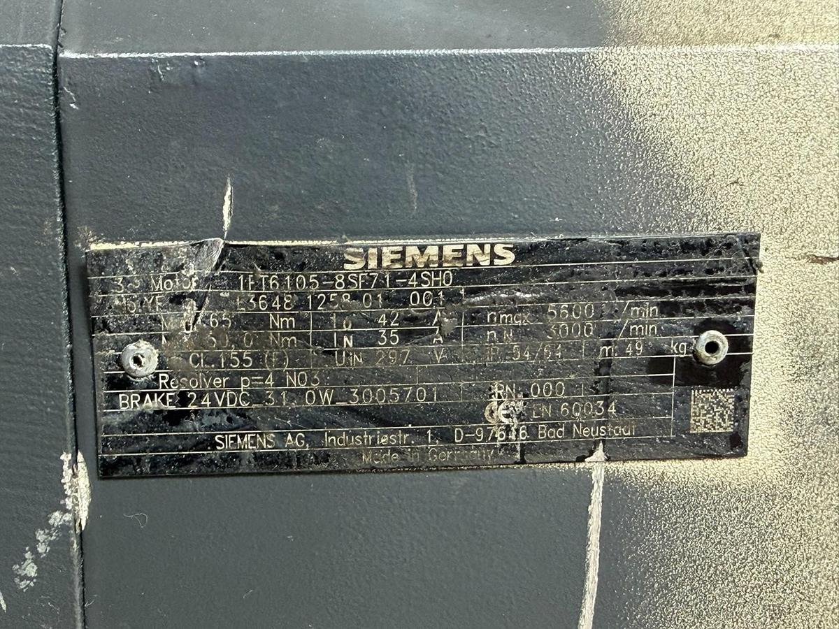 Used Siemens Simotics 1FT6105-8SF71-4SH0 AC Servo Motor 5600 RPM 65 Nm