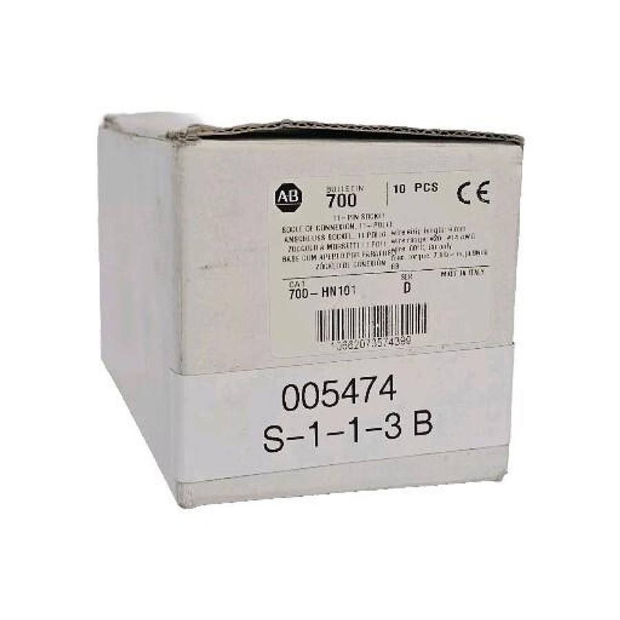 BOX OF 7 NEW ALLEN BRADLEY 700-HN101 SOCKETS 11-PIN SER. D