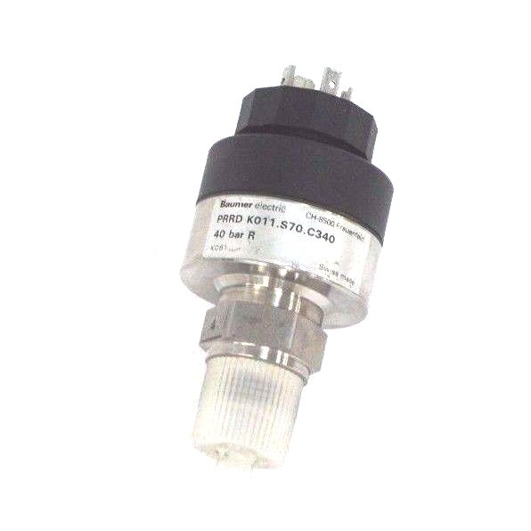 Used BAUMER ELECTRIC PRRD K011.S70.C340 PRESSURE TRANSMITTER 40 BAR PRRDK011S70C340