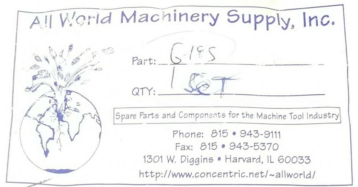 NEW ALL WORLD MACHINERY SUPPLY G-185 O-RING G185