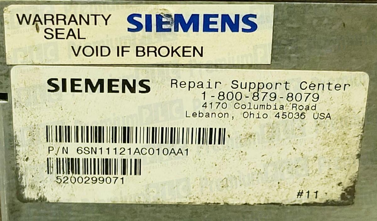 Used REPAIRED SIEMENS 6SN1112-1AC01-0AA1 SIMODRIVE 611 UEB-MODUL INT/EXT VER. D