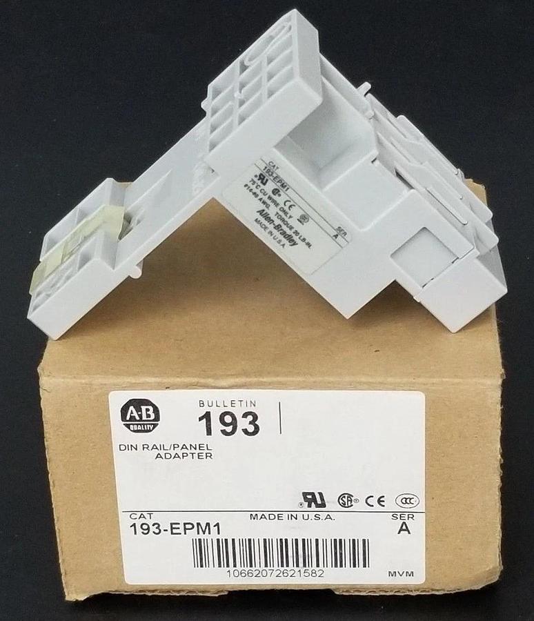 Used NIB ALLEN BRADLEY 193-EPM1 SER. A DIN RAIL / PANEL ADAPTER 193EPM1