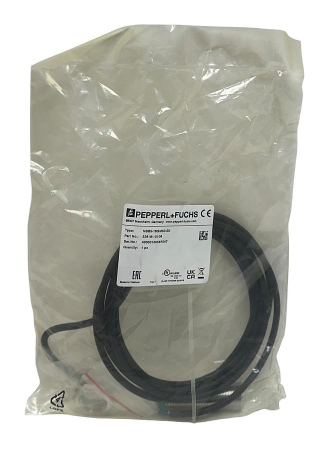 Used PEPPERL+FUCHS NBB5-18GM50-E0 / 326161-0106 INDUCTIVE PROXIMITY SENSOR 5-36V NSFS