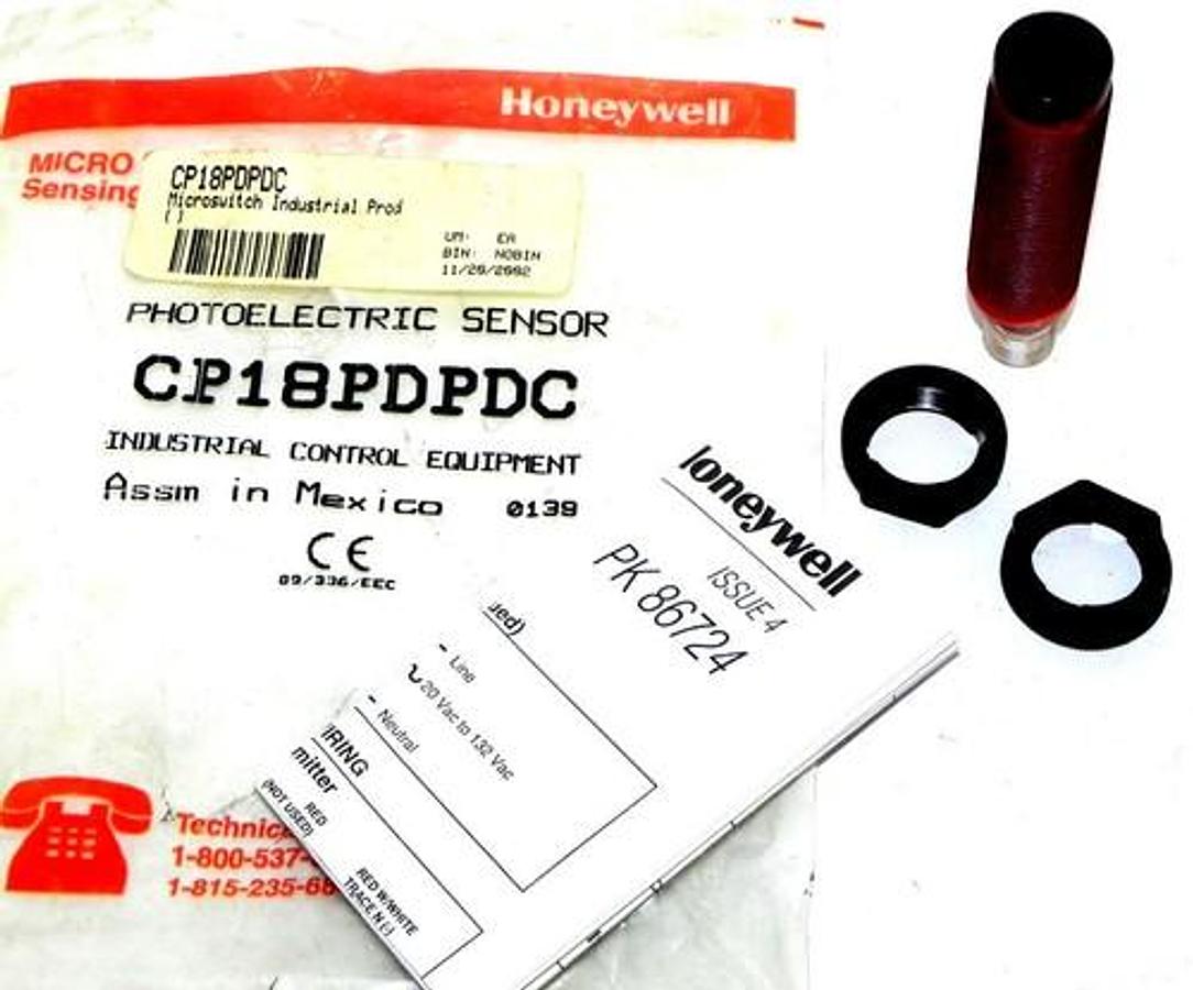 Used NEW HONEYWELL CP18PDPDC PHOTOELECTRIC SENSOR 10-30VDC 150MA 1.5M POLAR SOURCE