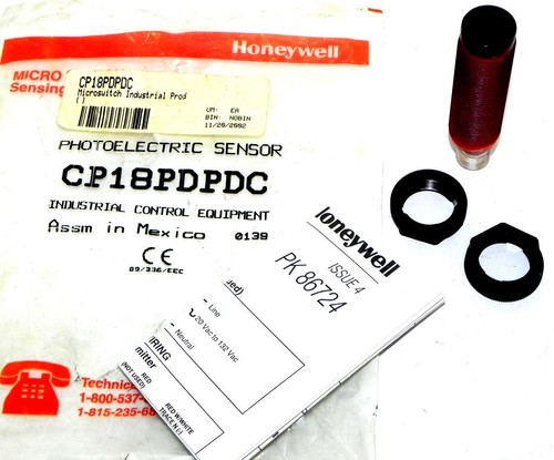 Used NEW HONEYWELL CP18PDPDC PHOTOELECTRIC SENSOR 10-30VDC 150MA 1.5M POLAR SOURCE
