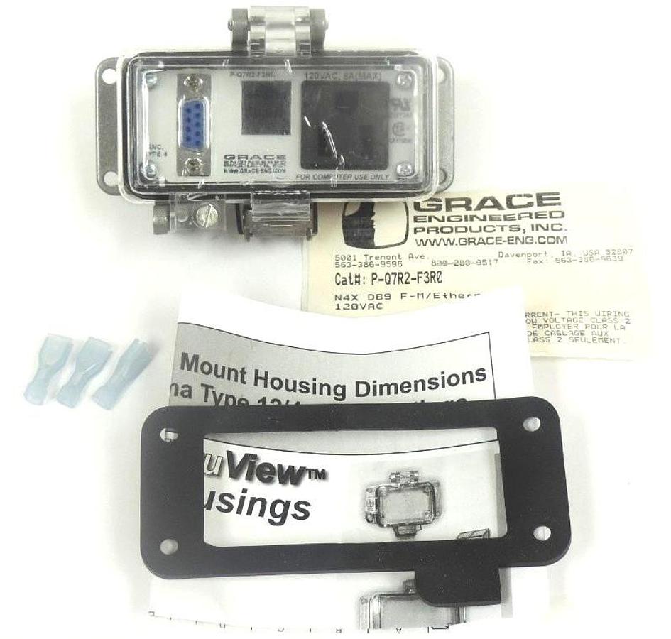 Used NEW GRACE P-Q7R2-F3R0 N4X DB9 F-M/ETHERNET/120VAC, PQ7R2F3R0