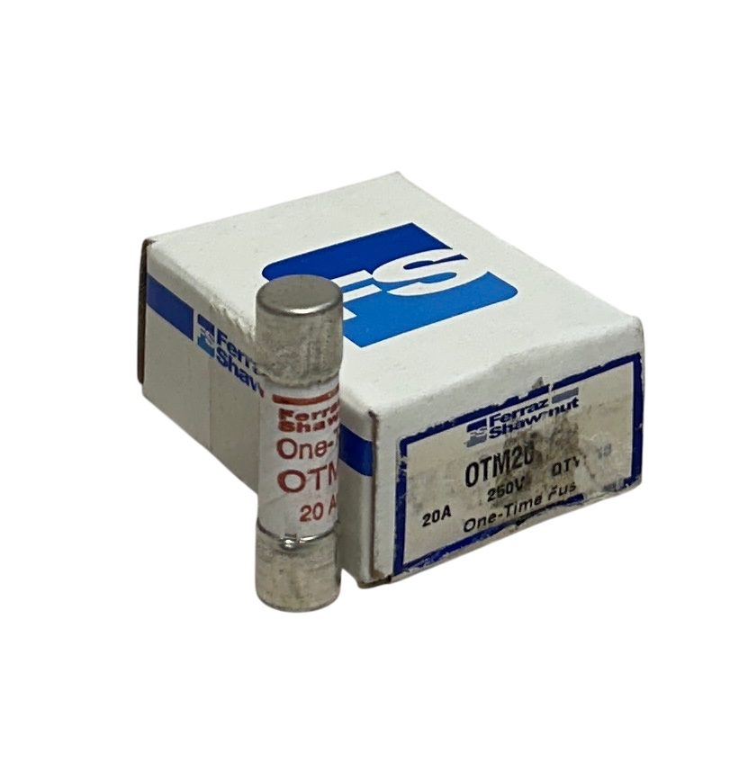 Used 10 FERRAZ SHAWMUT OTM20 ONE-TIME FUSES FAST-ACTING 20A 250VAC 10kA IR OEM NSMP
