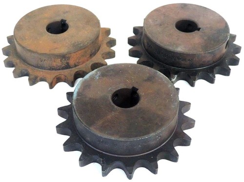 Used LOT OF 3 NEW MARTIN 50BS18 3/4 SPROCKETS 3/4" BORE 18 TEETH 50BS1834