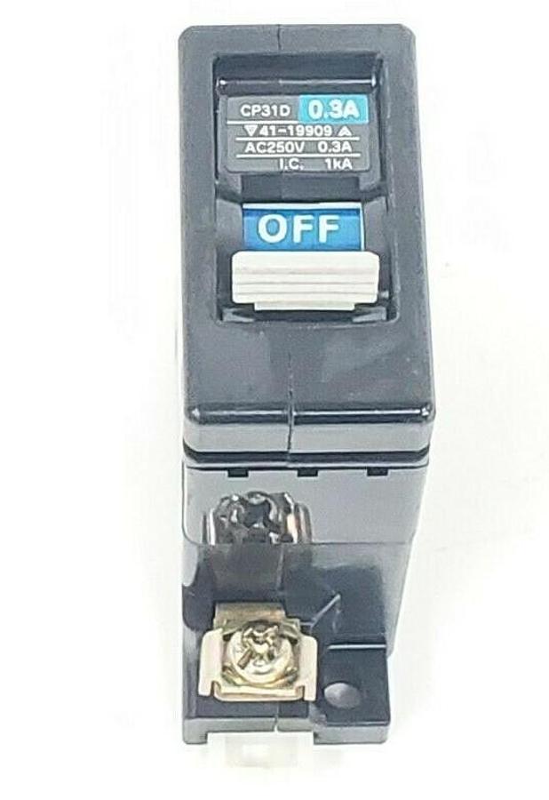 Used FUJI ELECTRIC CP31D 0.3A CIRCUIT BREAKER AC250V 0.3A