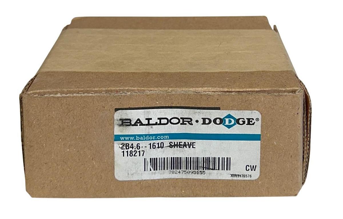 Used BALDOR DODGE 2B4.6-1610 / 118217 SHEAVE TAPER-LOCK 2-GROOVES V-BELT PULLEY NSFS