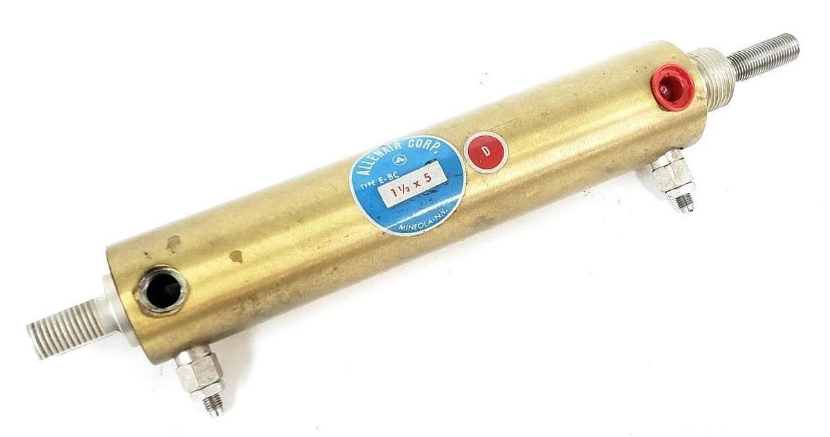 Used LOT OF 2 ALLENAIR E-1-1/2 X 5 BC-D PNEUMATIC CYLINDERS TYPE E-BC, 1-1/2" X 5"