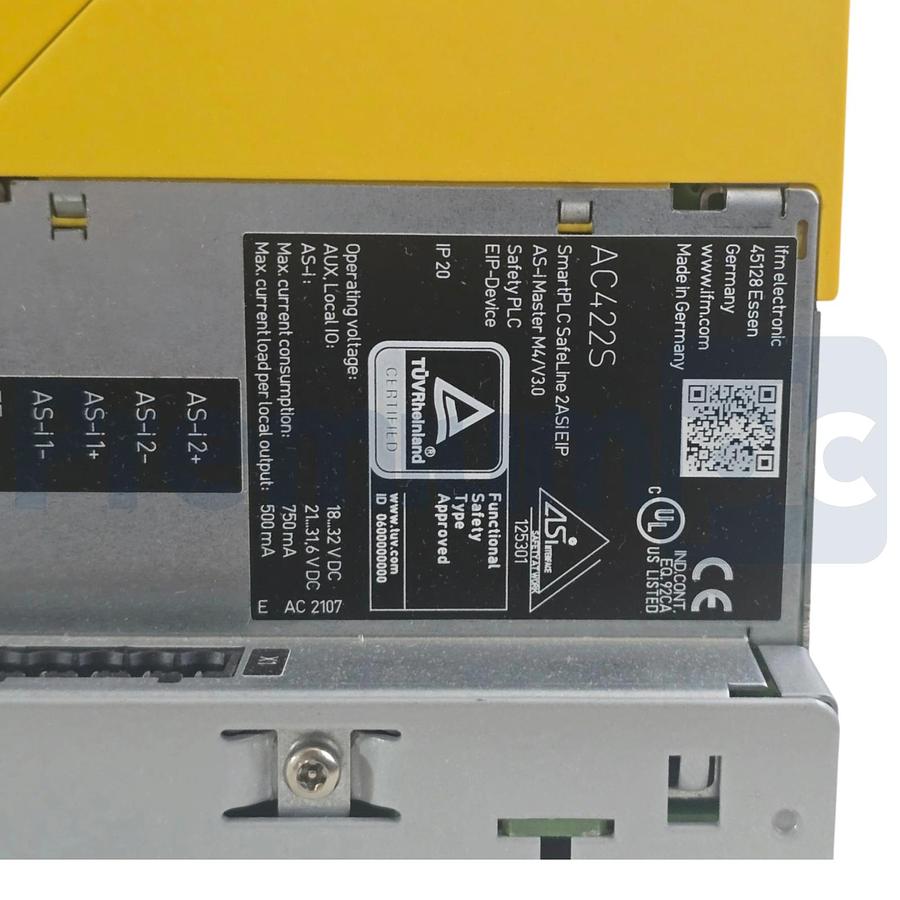 Used ifm Efector AC422S SmartPLC SafeLine 2ASi EIP Safety EtherNet/IP Gateway NSMP