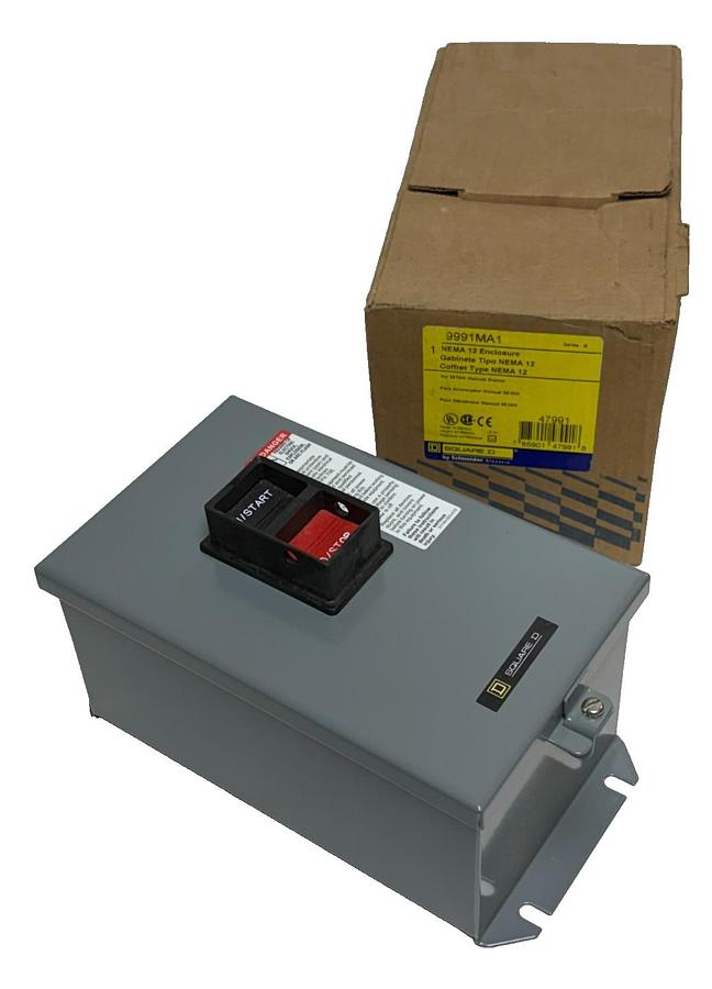 Used Square D 9991MA1 Series B NEMA 12 Enclosure for 2510M Manual Starter New Surplus
