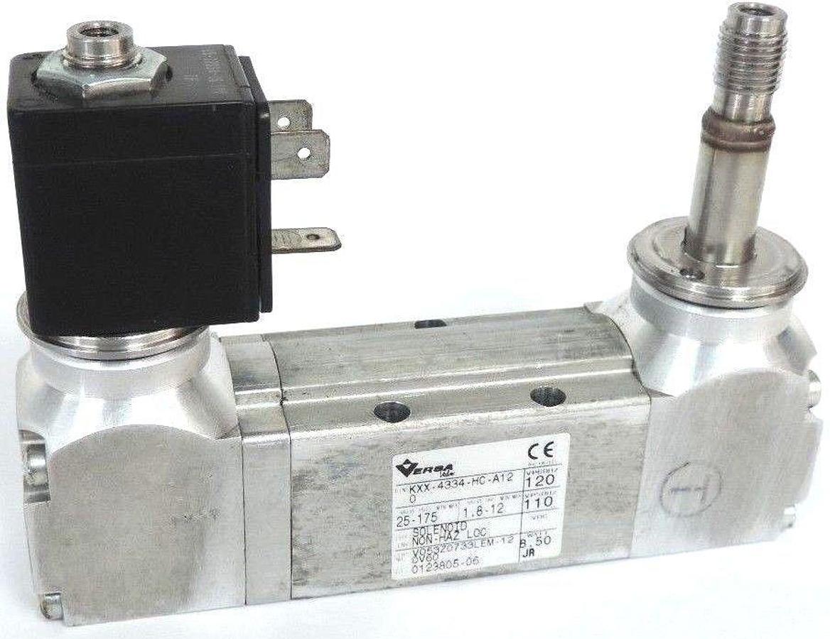 Used VERSA KXX-4334-HC-A120 DIRECTIONAL VALVE 4-WAY DOUBLE SOLENOID 25-175 PSI