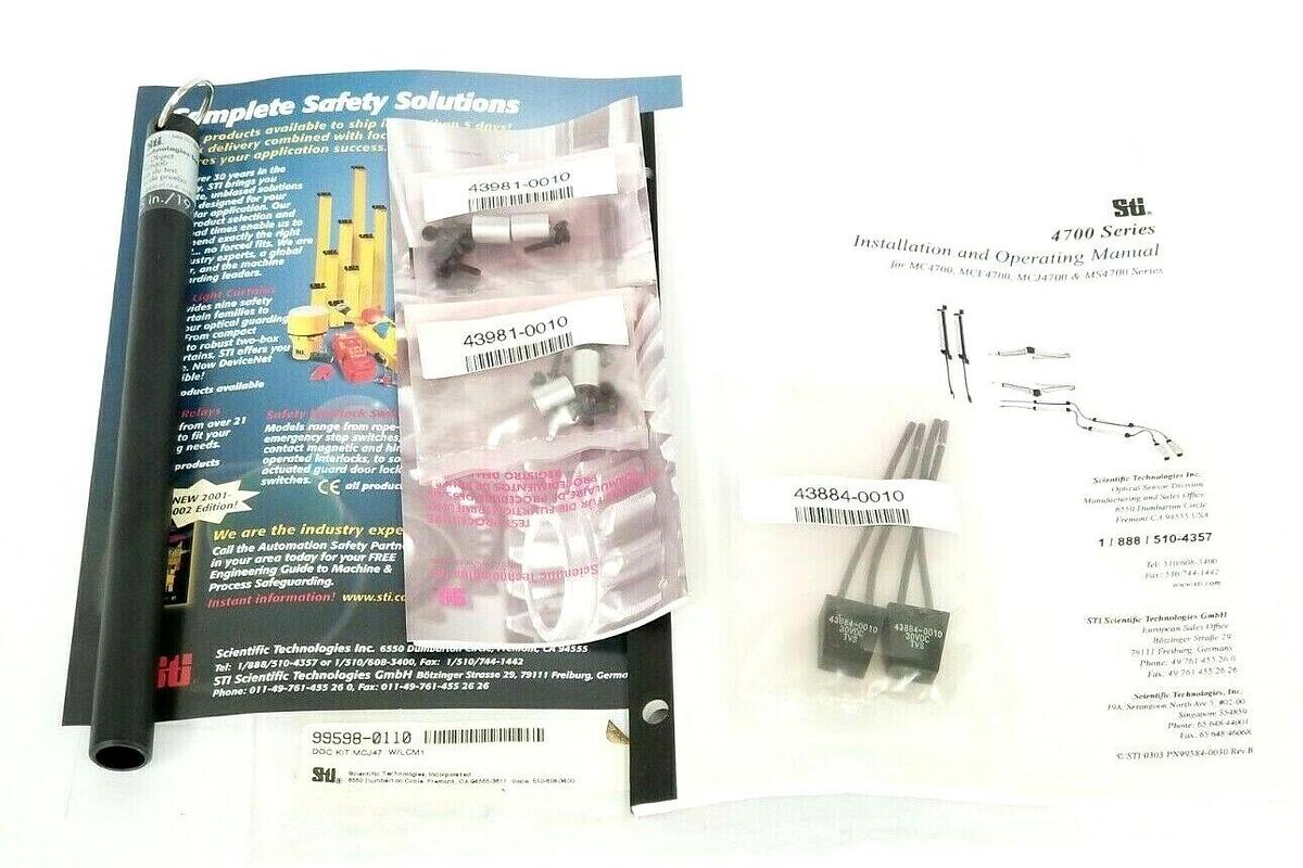 Used NEW OMRON / STI 99598-0110 DOC KIT MCJ47 W/ LCM1 42800-0110 0190 43884-0010