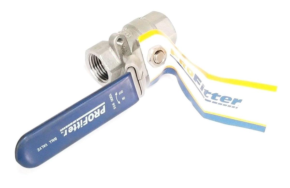 Used NEW PROFITTER 1/2" STAINLESS STEEL BALL VALVE 0427110 FULL PORT 1000 WOG