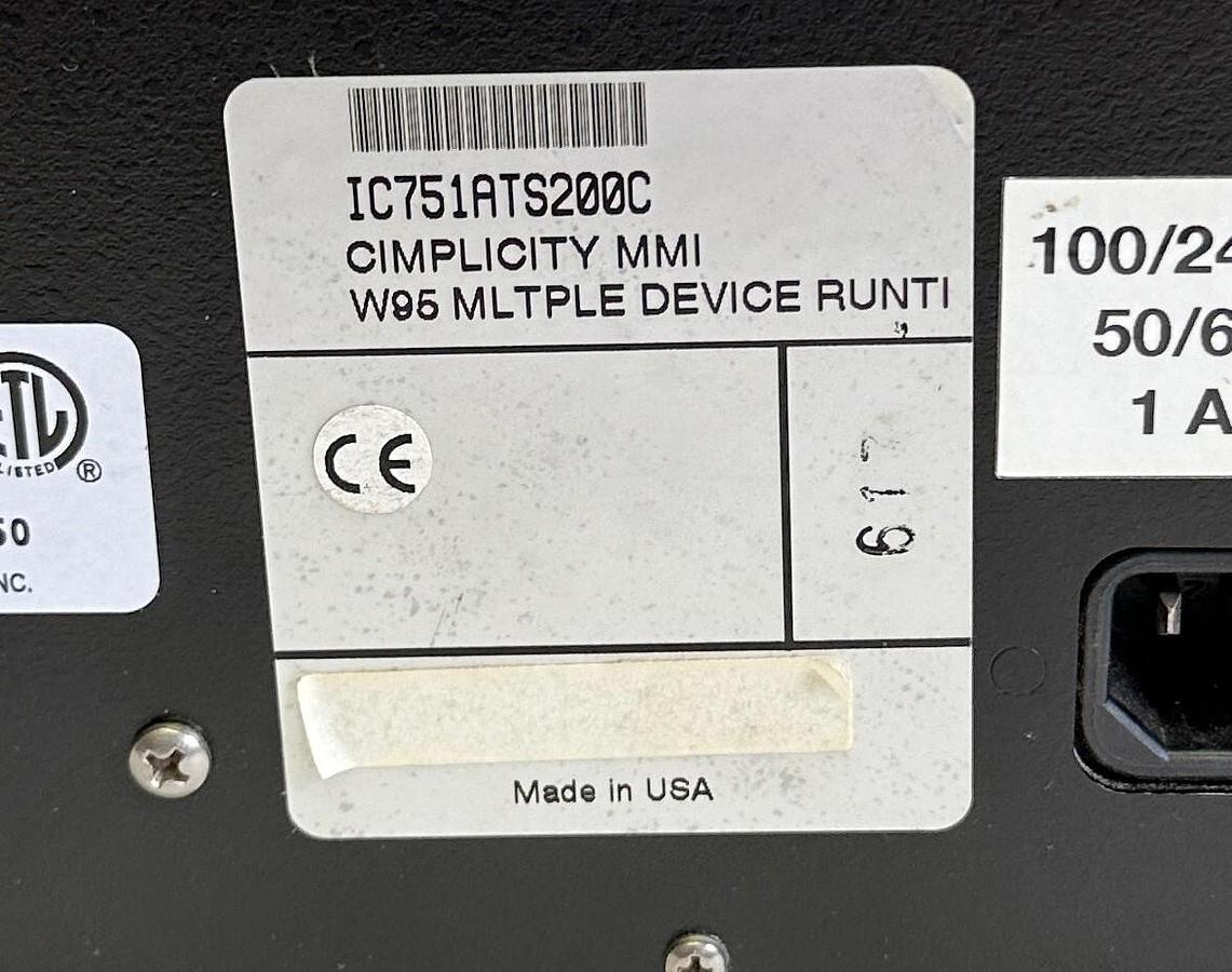 Used For Parts GE FANUC IC751ATS200C / IC751ATS200 CIMPLICITY MMI TOUCH DISPLAY