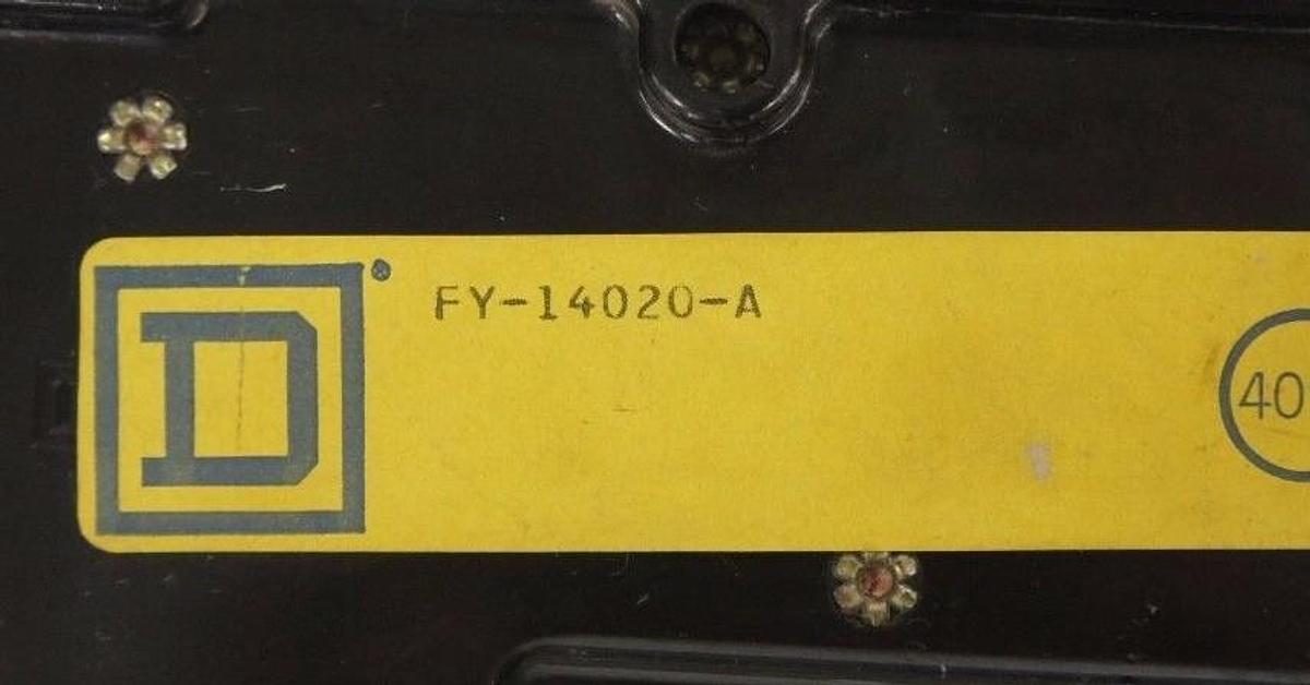 Used LOT OF 3 SQUARE D FY-14020 MOLDED CASE CIRCUIT BREAKERS INCLUDES A, B, C