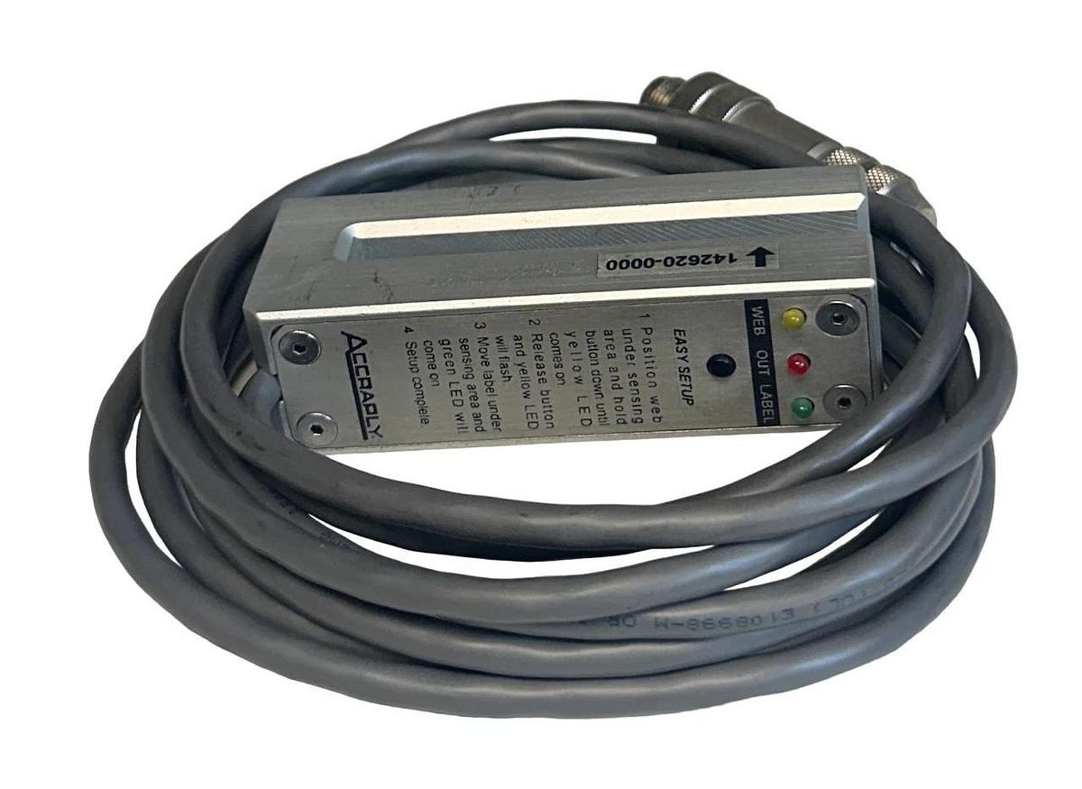 Used ACCRAPLY 142620-0000 / 1426200000 SCANNER SENSOR W/ CABLE USNP