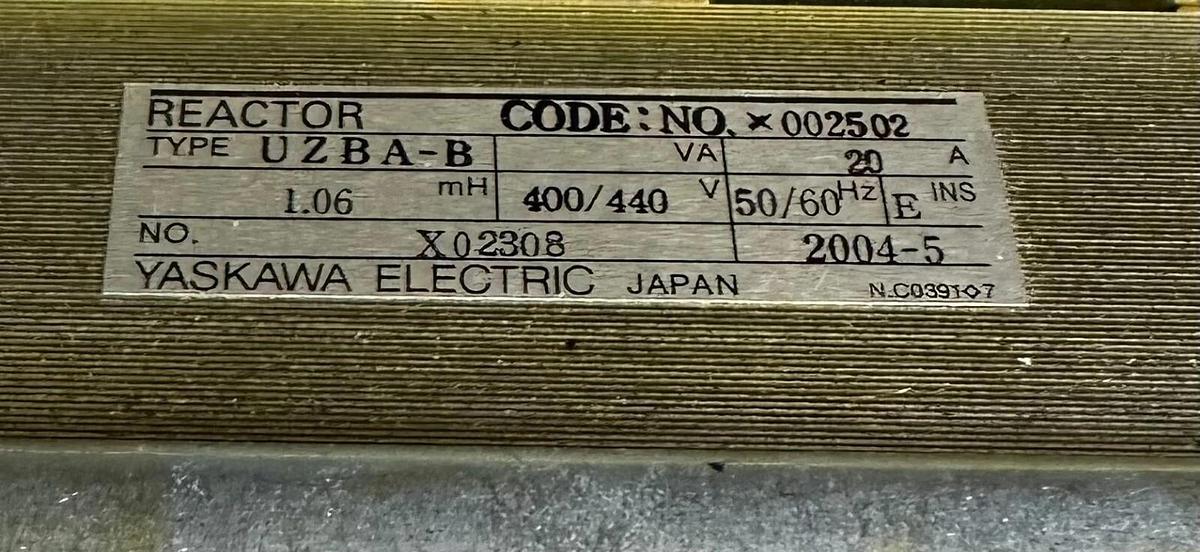 NEW YASKAWA ELECTRIC UZBA-B / UZBAB REACTOR 1.06mH 400/440V 50/60Hz 20A 002502